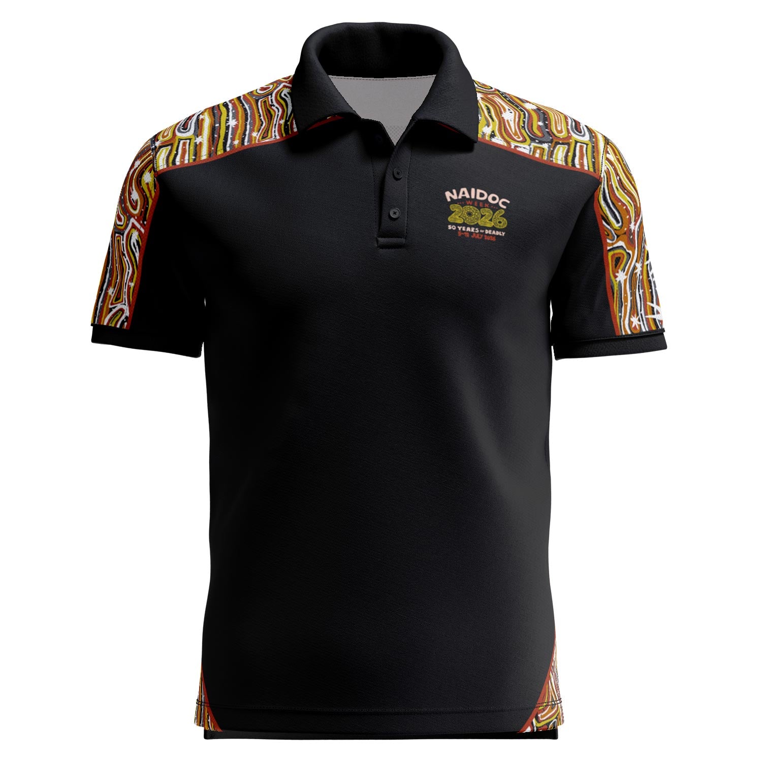 Minyi Puru (Fusion) Cotton Polo Shirt - NAIDOC 2026