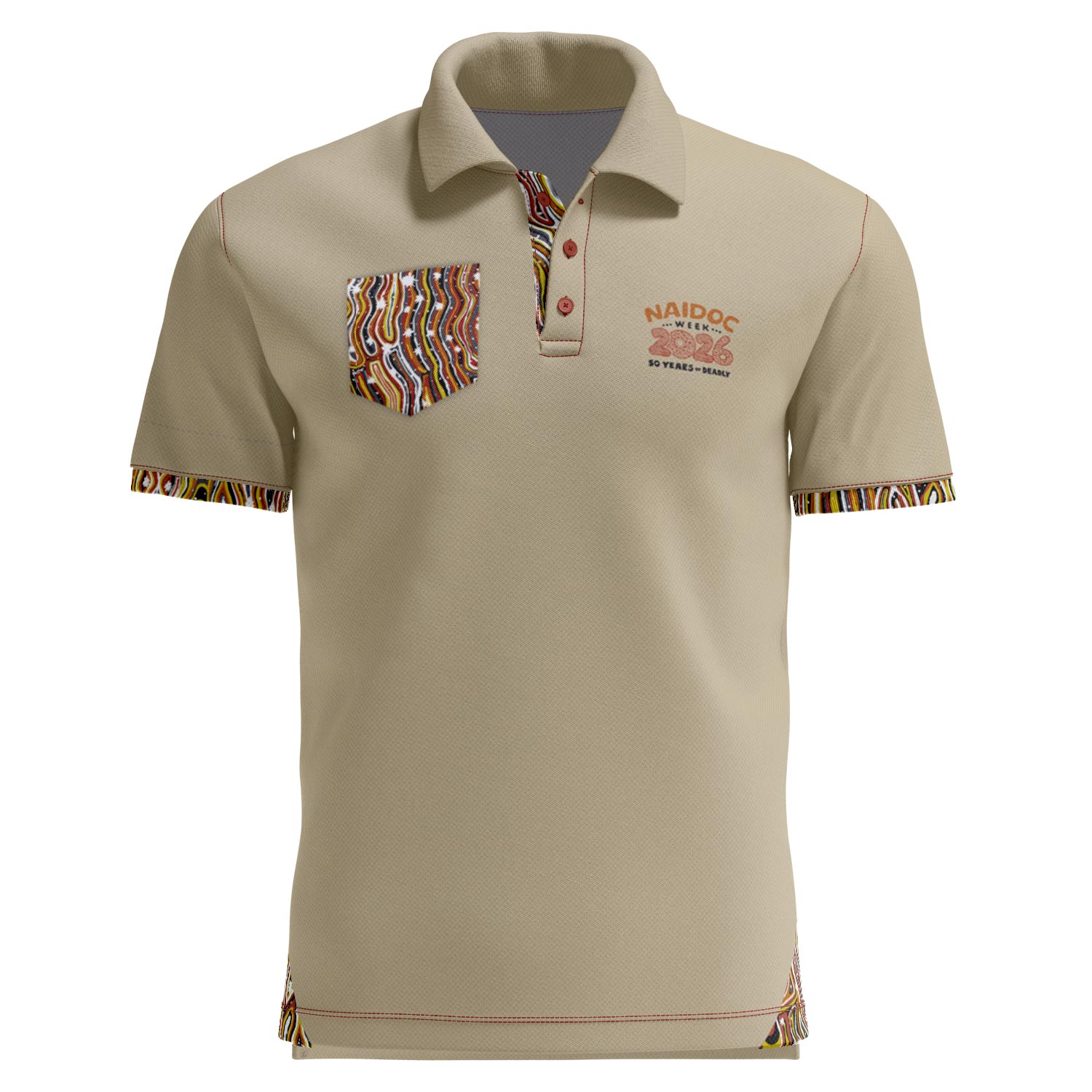 Minyi Puru (Accent) Standard Polo Shirt - NAIDOC 2026