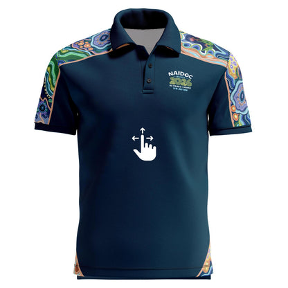 One Spirit, 50 Years (Fusion) Cotton Polo Shirt - NAIDOC 2026