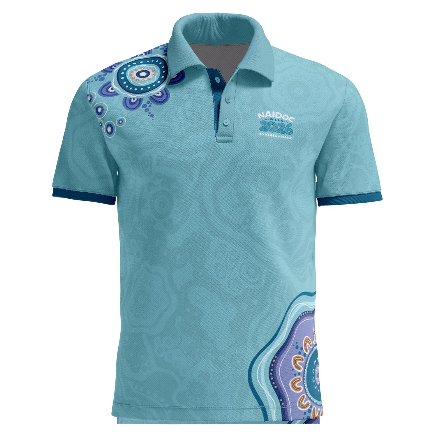 One Spirit, 50 Years (Accent) Standard Polo Shirt - NAIDOC 2026