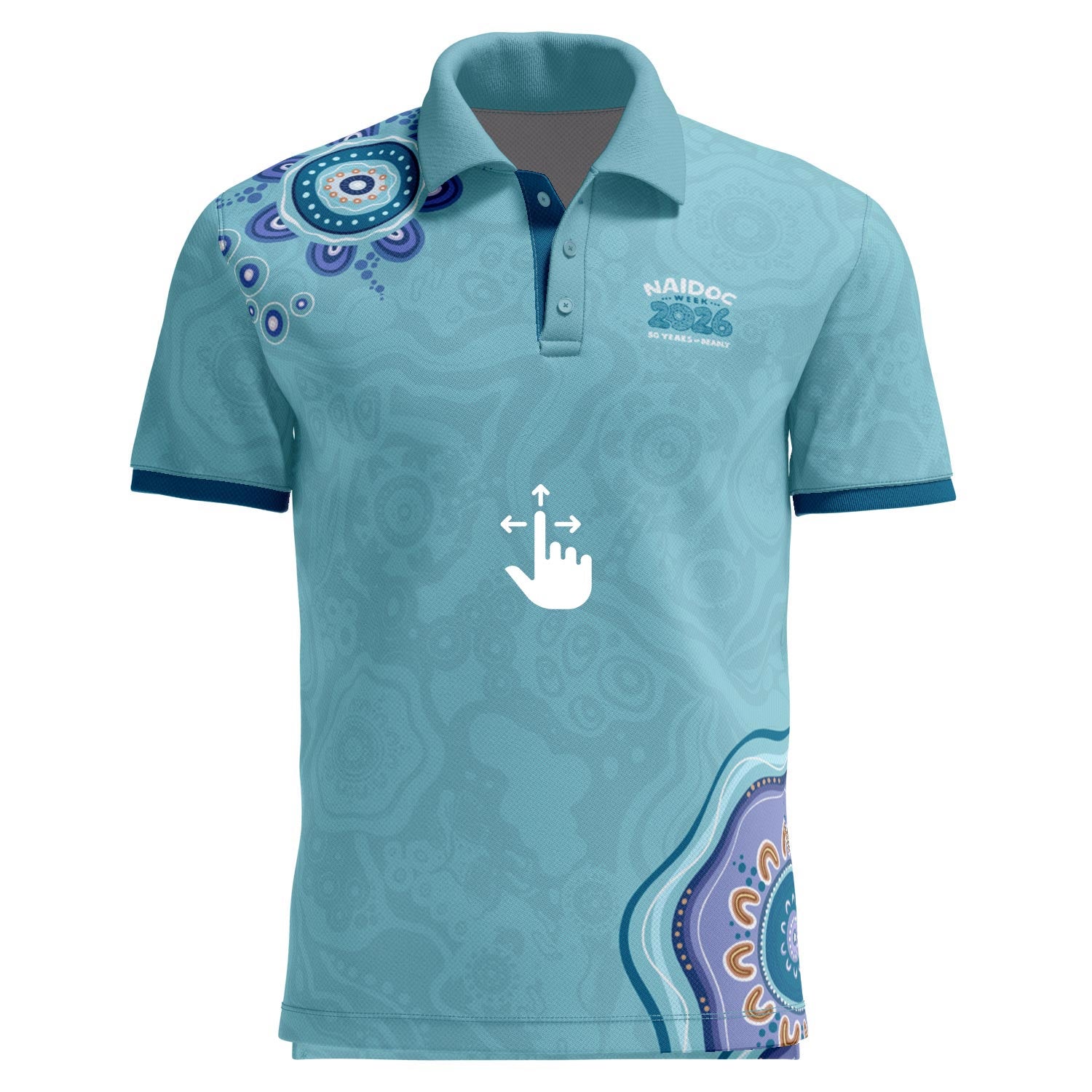 One Spirit, 50 Years (Accent) Standard Polo Shirt - NAIDOC 2026