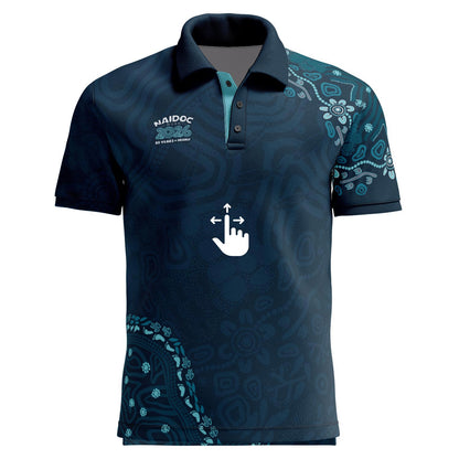 Thriving On Country (Accent Ocean) Standard Polo Shirt - NAIDOC 2026