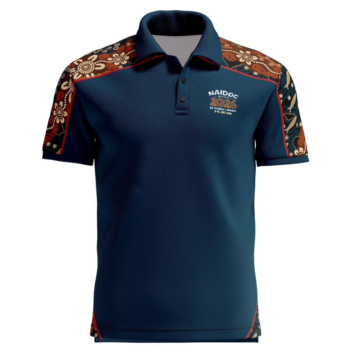 Thriving On Country (Fusion) Cotton Polo Shirt - NAIDOC 2026