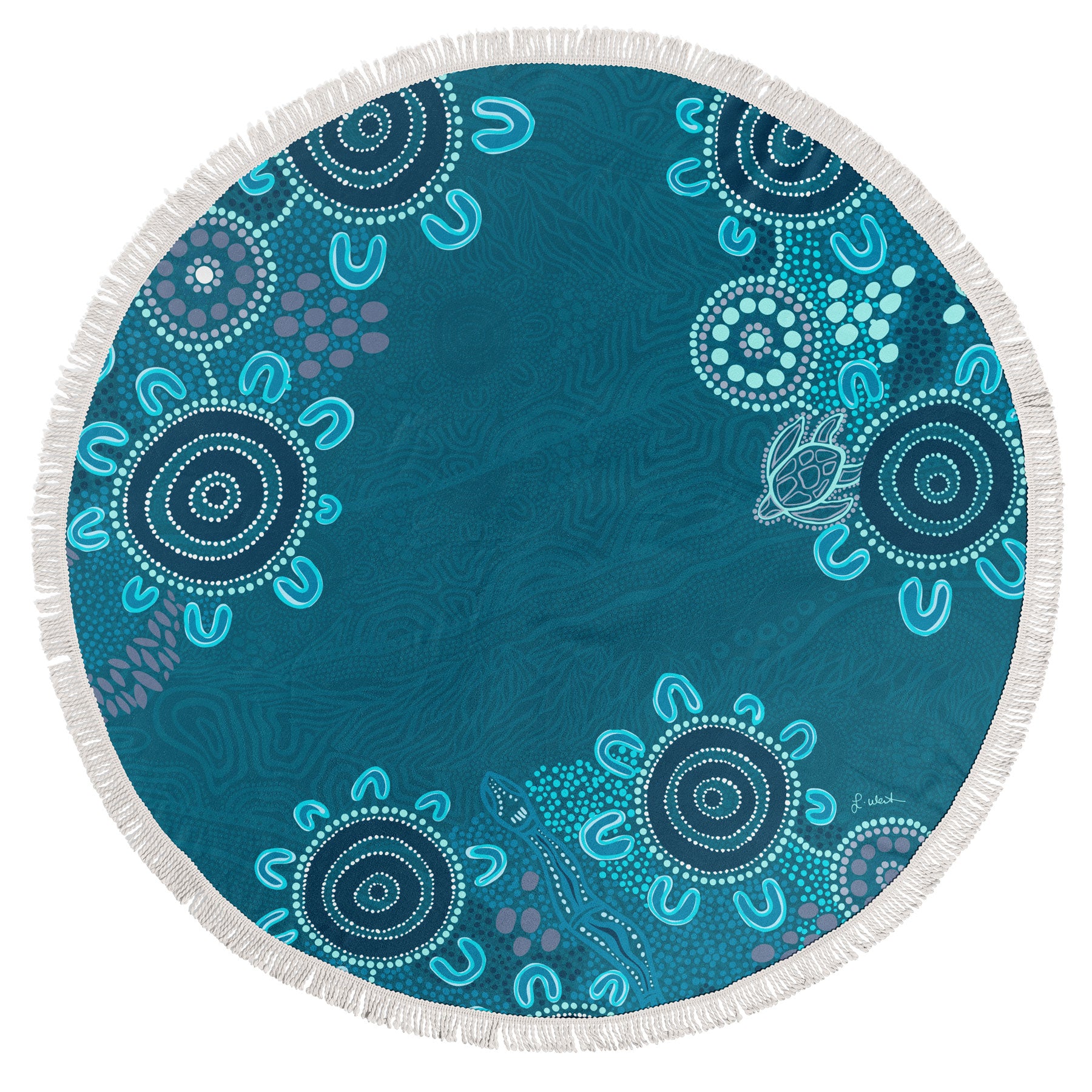 Round Beach Towel, Eternal (Ocean)