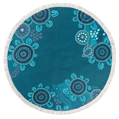 Round Beach Towel, Eternal (Ocean)