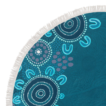 Round Beach Towel, Eternal (Ocean)