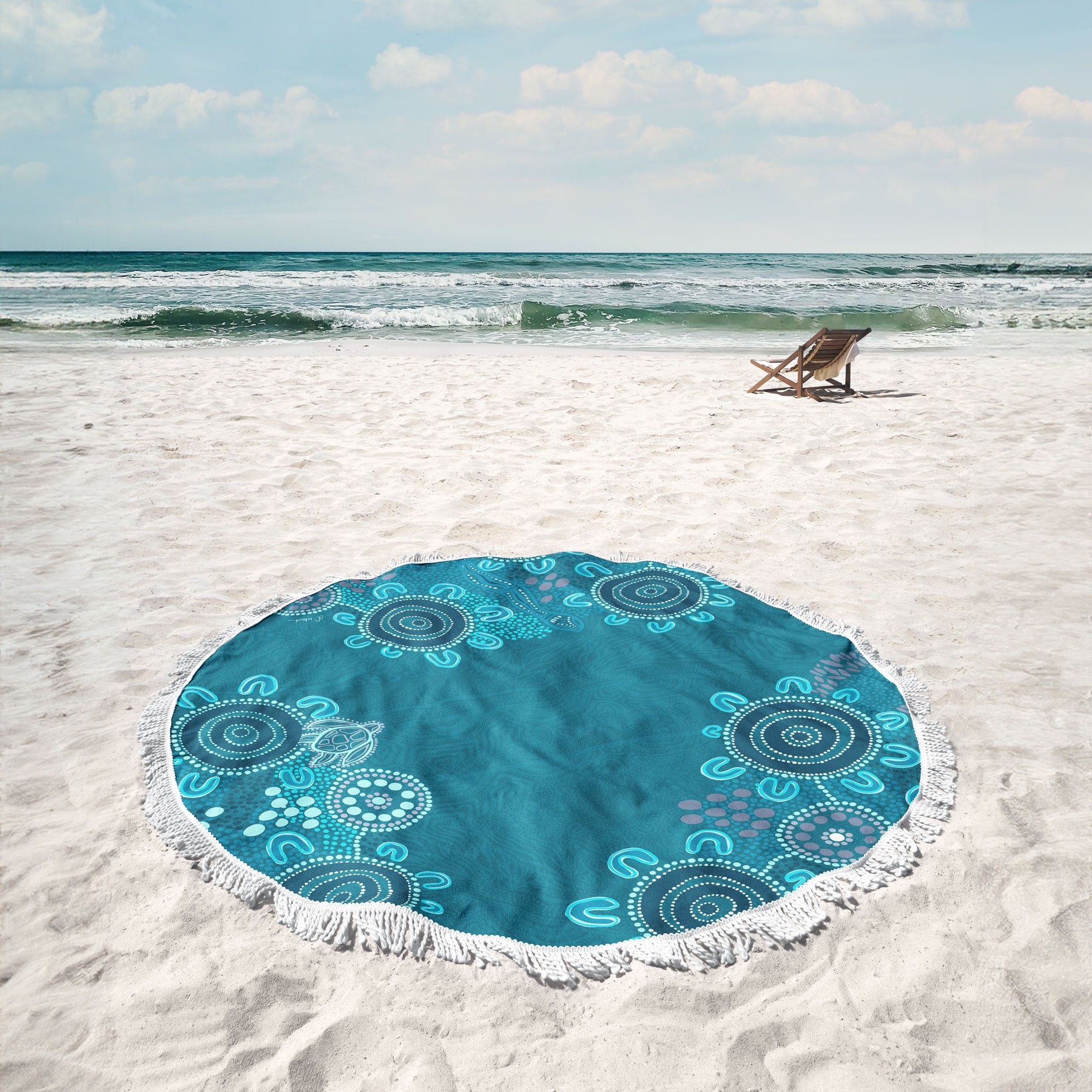 Round Beach Towel, Eternal (Ocean)
