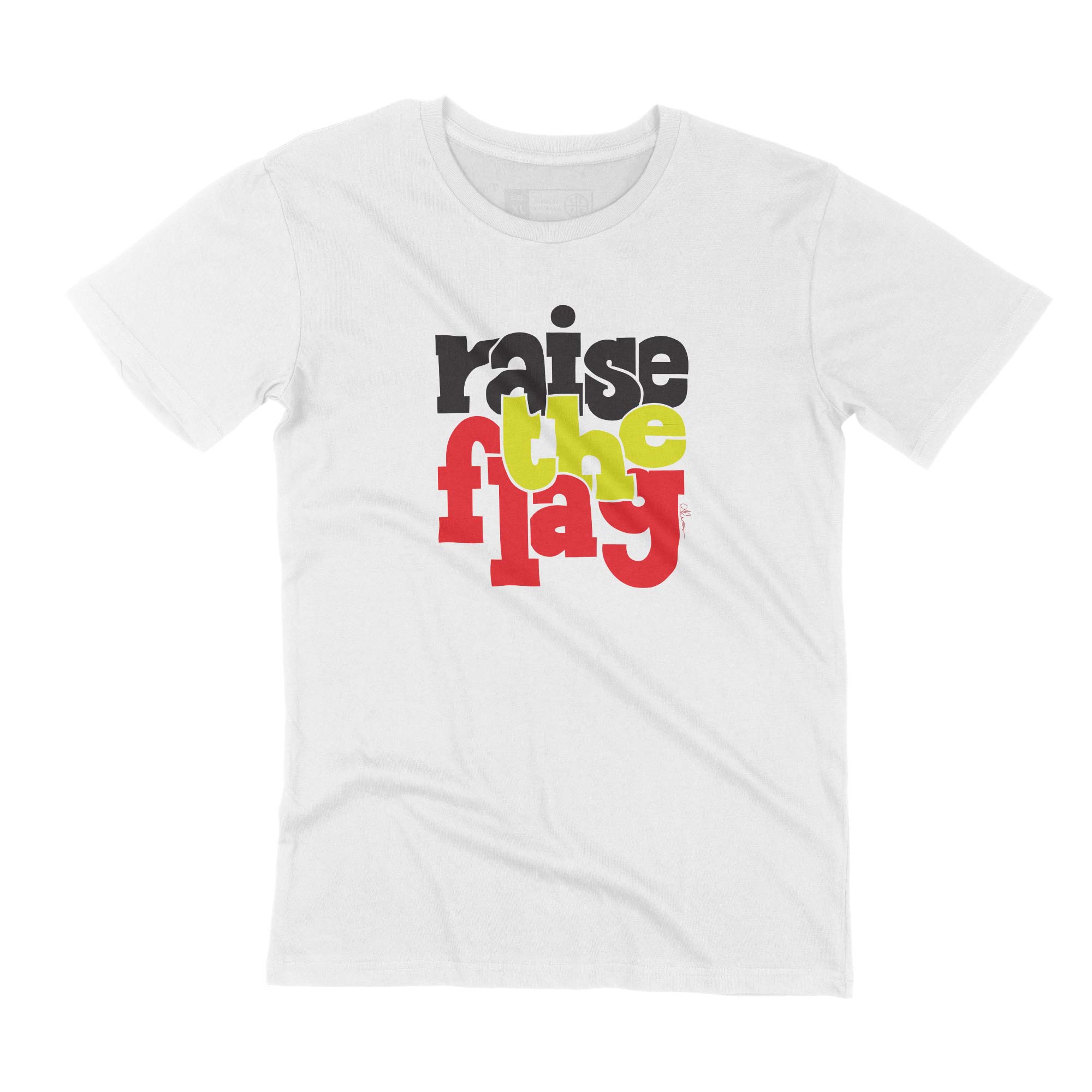 SALE - T-shirt, Raise The Flag - WHITE