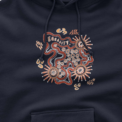 SALE - Equality Premium Cotton Hoodie | dark navy blue, XS