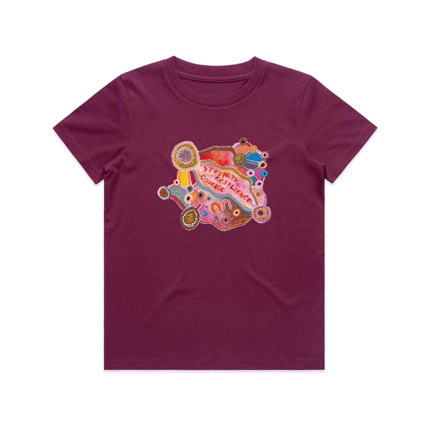 SALE - Strength Of Our Elders Kids Cotton T-shirt | maroon