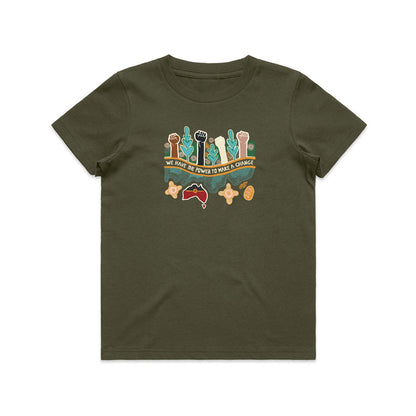 SALE - Power Of People Kids Cotton T-shirt | forest