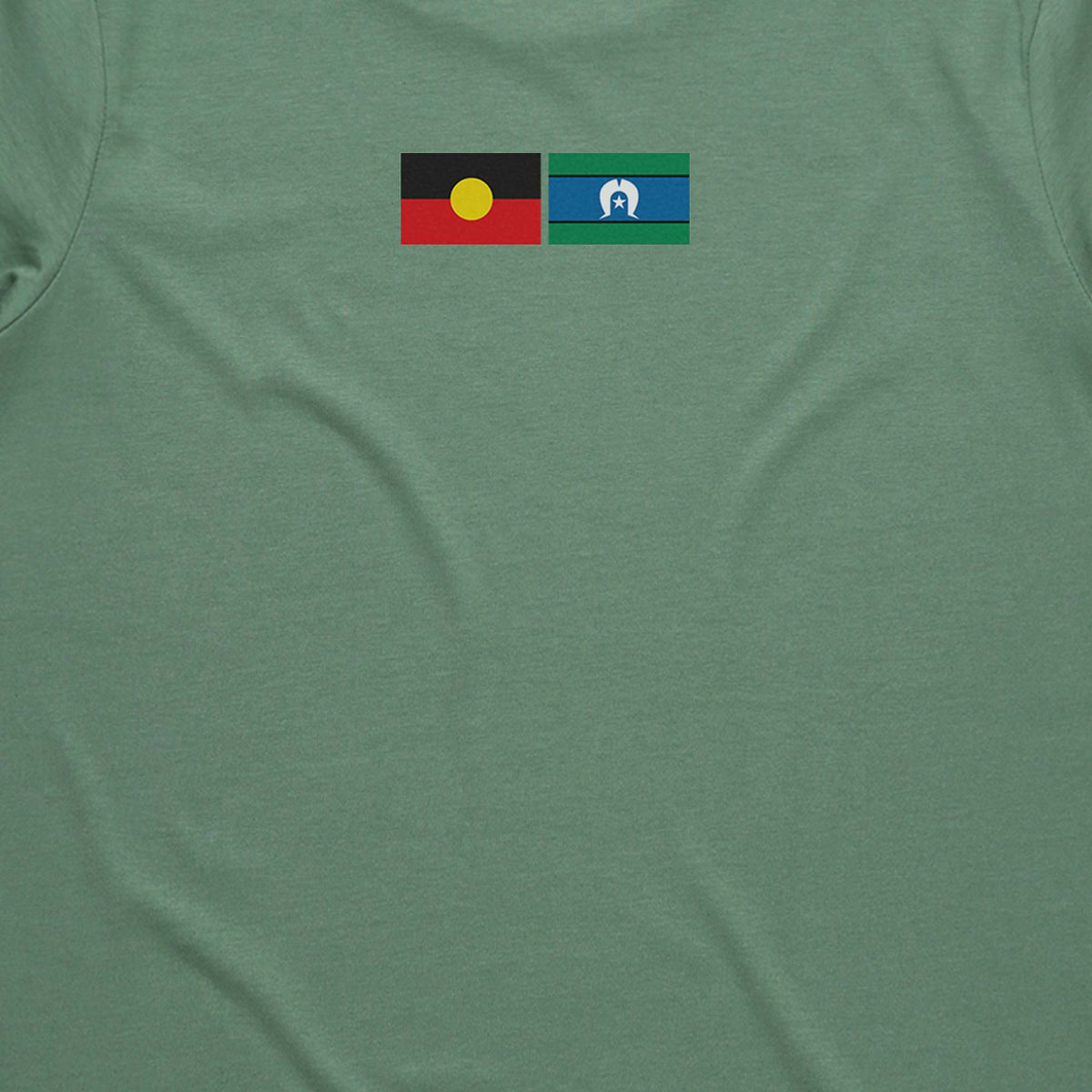 Aboriginal + Torres Strait Islands Flag Women's Cotton T-shirt - Sage