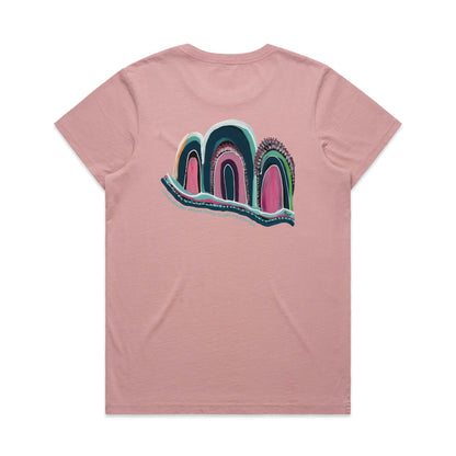 Bila Ngurambang Women's Cotton T-shirt - Dusty pink