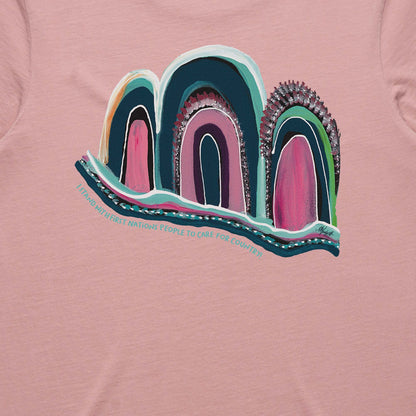 Bila Ngurambang Women's Cotton T-shirt - Dusty pink
