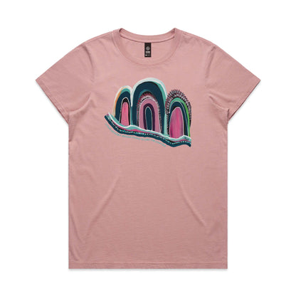 Bila Ngurambang Women's Cotton T-shirt - Dusty pink