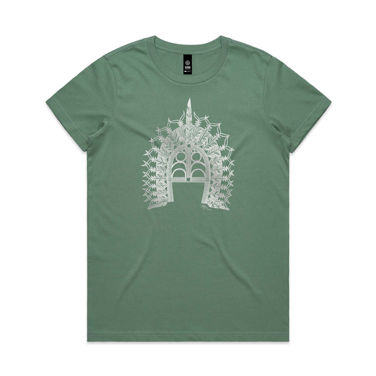 Dhari Women's Cotton T-shirt - Sage