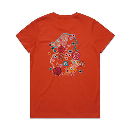 Fire Water Country Women's Cotton T-shirt - Autumn