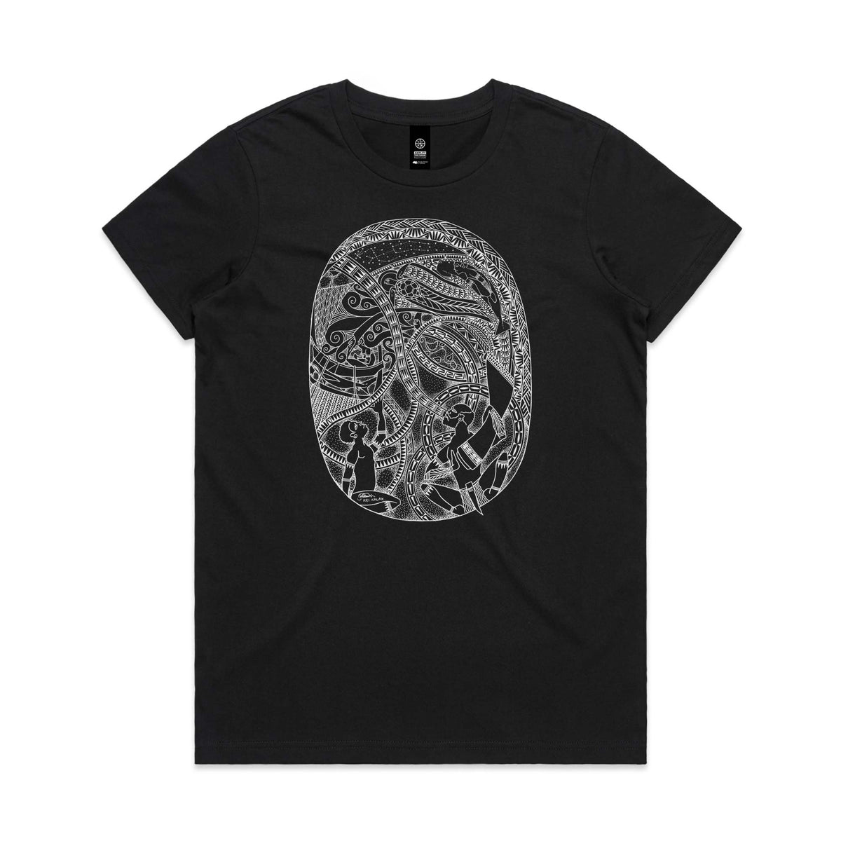 Kaikazi Ia Women's Cotton T-shirt - Black