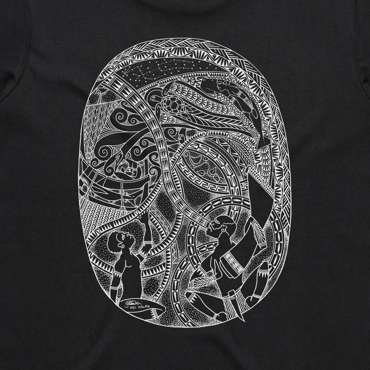Kaikazi Ia Women's Cotton T-shirt - Black