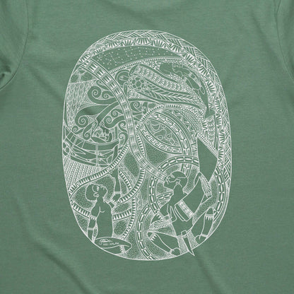 Kaikazi Ia Women's Cotton T-shirt - Sage