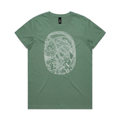 Kaikazi Ia Women's Cotton T-shirt - Sage