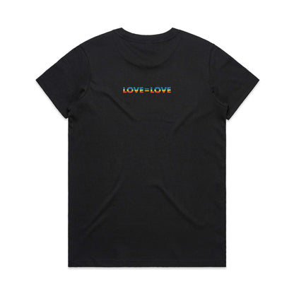 Love Is Love Women's Cotton T-shirt - Black